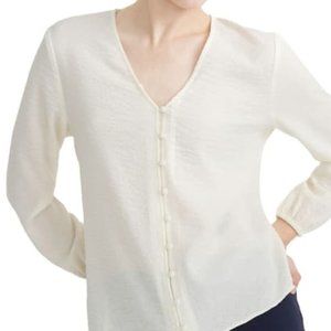 V-Neck Button-Down Shirt